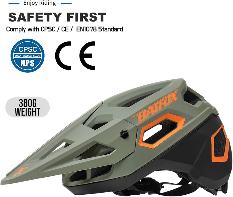 BATFOX Bike Helmet,Mountain Bike Helmet Helmets for Men Women Adults Youth - Image 2